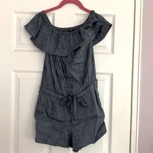 Ann Taylor LOFT Off the Shoulder Romper XS Petite